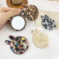 Cute Rabbit Shape Acetic Acid Mirror With Swivel Lid Women Girls Colorful Portable Small Cosmetic Mirror Cosmetic Tools Supplies