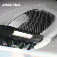 AMBERMILE คาร์บอนไฟเบอร์ภายในรถไฟอ่านหนังสือปกสติ๊กเกอร์ตกแต่งสำหรับ Mini Cooper F55 F56 C Ountryman อุปกรณ์ F60