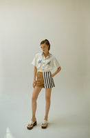 Twotwice - Navy stripe shorts