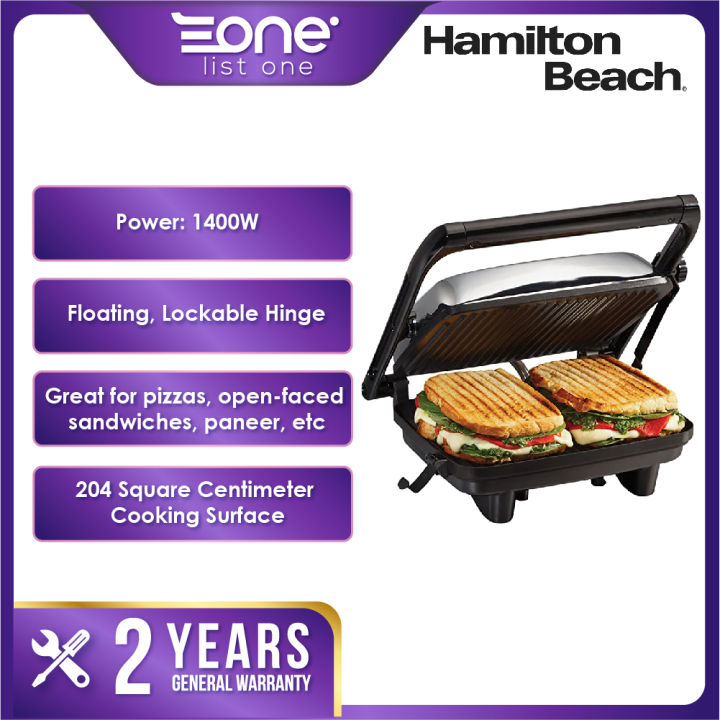 Hamilton Beach Panini Press Gourmet Sandwich Maker Chrome 25460A - Best Buy