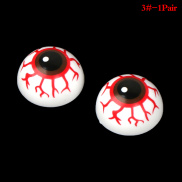 CNABPC 1Pair Halloween Scary Eyeball Plastic Half Eyeball for Party Prop