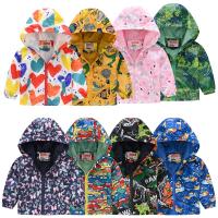 Spring Baby Boys Girls Coats Cartoon Dinosaur Zipper Hoodies Jacket for Kids Sweatshirt Children Windbreaker Outerwear 1-7 Years