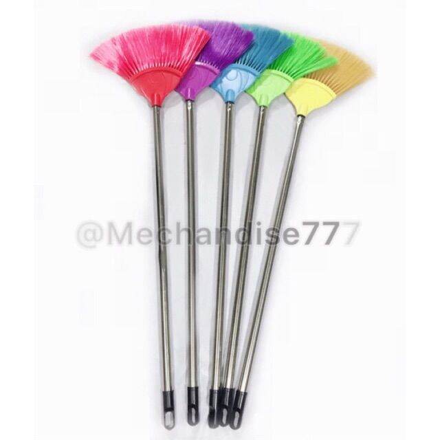 PLASTIC FAN SHAPED BROOM COLORFUL PLASTIC BROOM W/STEEL HANDLE WALIS