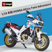 Bburago 1:18ใหม่ฮอนด้า Twin Adventure ต้นฉบับจำลองจำลองโมเดลมอเตอร์ไซค์อัลลอยรถของเล่นของขวัญคอลเลกชัน