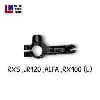 ที่ยึดรูกระจกมองหลัง หูกระจก YAMAHA RX S , JR 120 , ALFA , RX 100 (L) ข้างซ้าย และ (R) ข้างขวา ตรงรุ่น สีดำเงา ประกับยึดกระจก