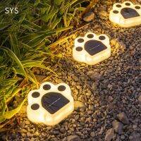 【LZ】♣►  Bear Paw LED Outdoor Solar Lamp impermeável decoração do pátio pequena paisagem noturna layout do jardim atmosfera IP65