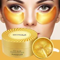 BIOAQUA 60pcs Gold Collagen Eye Anti Sleep Crystal Eye Patch Moisturizing Dark Circles Remover Eye Eye Care