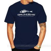 Grundens Outdoor Logo T-Shirt - Charcoal - Large cotton tshirt men summer fashion t-shirt euro size