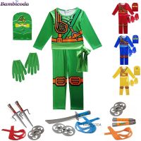 Ninja Cosplay Costumes Boys And Girls Jumpsuit Weapon Set Cosplay Anime Childrens Fantasy Halloween Christmas Party Clothes