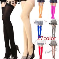 【hot sale】◑✜♝ D19 Yingbao Velvet Over Knee Long Socks Women Las Thigh Striped Plain Stockings Japanese Style