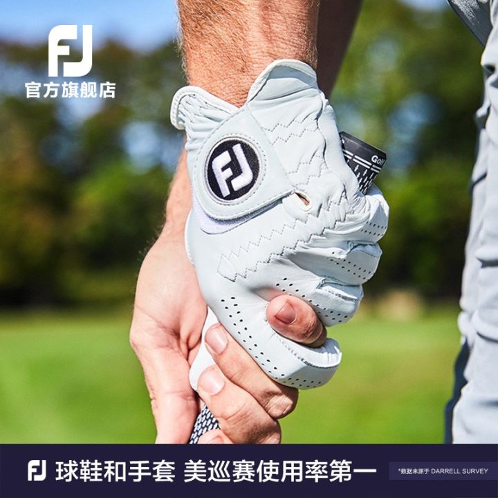 footjoy-ถุงมือกอล์ฟกีฬาสัมผัสที่บริสุทธิ์ของผู้ชายถุงมือหนังแกะประสบการณ์การใช้มือที่ยอดเยี่ยม