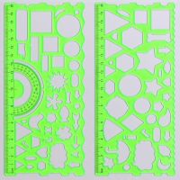 【YP】 Plastic Ruler Stationery School Supplies Study  Oval Template Pattern