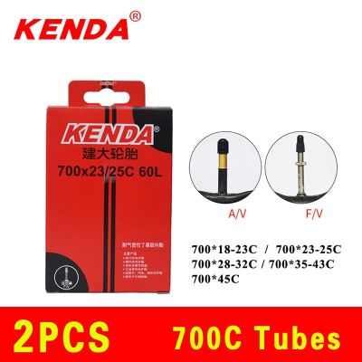 KENDA 23C 700C ยางในจักรยาน28C กล้อง35C 45C,จำนวน0 2ชิ้นกล้องหน้าประธานวาล์วในท่อจักรยานเสือหมอบลมยางแชมเบร