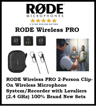 RODE Wireless PRO Clip-On Lavalier Microphone System/Recorder, 2.4