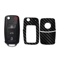 、‘】【’ Carbon Fiber Car Key Stickers For Volkswagen Vw Polo Passat B5 B6 Golf 4 5 6 Jetta Mk6 Tiguan Gol Crossfox Plus Eos Car-Styling