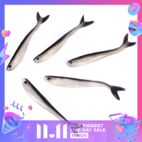 ?【Lowest price】LANG 10pcs 80mm Soft Fishing Lure minnow น้ำเค็มน้ำจืดหนอนประดิษฐ์