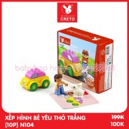 CHÍNH HÃNG CRETO XẾP HÌNH BÉ YÊU THỎ TRẮNG 10P N104