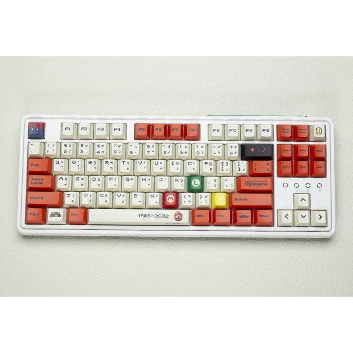 seehon-official-store-mario-keycaps-ปุ่มกดมาริโอ้-122-pbt-ธีมมาริโอ้-diy-คีย์บอร์ดเมคคานิคอล-คีย์บอร์ดไทย