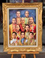 กรอบหลุยส์ภาพ 10 รัชกาล ภาพเคลือบฟีล์มเย็นลามิเนต สินค้ามีลิขสิทธิ์ห้ามลอกเลียนแบบ ใส่กรอบหลุยส์ ขนาดรวมกรอบ21X26 นิ้ว