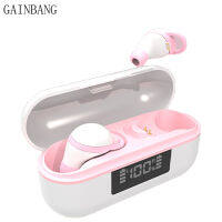 GAINBANG Mini Invisible TWS Wireless Bluetooth Earphones LED Display Noise Cancelling Sleep Earbuds Headphones With Mic Headsets