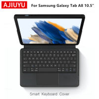 AJIUYU กรณีแป้นพิมพ์สมาร์ทสำหรับ S Amsung G Alaxy Tab A8 10.5นิ้ว SM-X200 X205C S8 S7แท็บเล็ตทัชแพดบลูทูธ T Eclado ปก Pu.