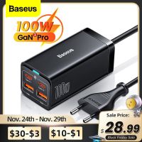 [HOT] Baseus PD 100W GaN Charger USB ประเภท C เครื่องชาร์จตั้งโต๊ะ Station Quick Charge 4.0 QC 3.0 Fast Charging สำหรับ Macbook iPhone Xiaomi Mi