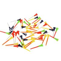 guliang630976 50ชิ้น/ถุง MULTI COLOR Plastic Golf Tees 83mm ทนทานเบาะยางด้านบน Golf TEE