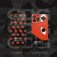 Trendy brand CDG iphone case 14 14Plus 14Pro 14ProMax 13 13pro 13promax soft shell Simple phone case 12 12pro 12promax Apple iPhone x xsmax case cute ultra-thin 11 11promax new iphone mens lady all-inclusive red hearts