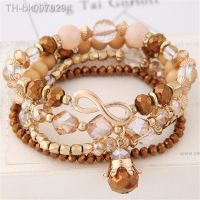 ☌  DIEZI Ethnic Simple Korean Crystal Bead Bracelets for Women Bracelet Natural Stone Charms Wristband Bracelet pulseira feminina