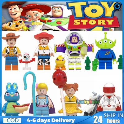 LEGOing Toy Story 4 Minifigure Buzz Lightyear ไม้ Jessie คนต่างด้าว Ducky Bo Peep บล็อกตัวต่อของเล่นสำหรับเด็กของขวัญ