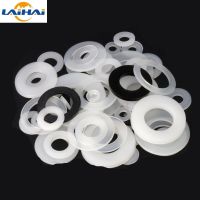 50/ 100pcs 0.3/ 0.5/ 0.8mm Black/ White Plastic Nylon Ultrathin Washer Flat Ring Seal Washer Gasket M2 M2.5 M3 M4 M5 M6 M8 M10