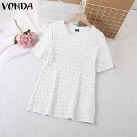 (จัดส่งฟรี)Fancystyle VONDA เสื้อเสื้อยืดคอกลมเสื้อแขนสั้นสวมหัวอเนกประสงค์สำหรับผู้หญิง #2โอแอลที่ทำงาน