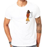 Cartoon The Lion King and Rafiki  graphic cotton O-neck T-shirt for men