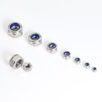 304 Stainless Steel Lock Nut Assortment 180 Pcs, M3 M4 M5 M6 M8 M10 M12 Nylon Insert Locknut