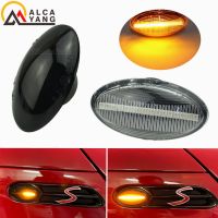 ☒✣㍿ Flowing Water Repeater Indicator Dynamic LED Side Marker Turn Signal Light For BMW MINI Cooper R50 R52 R53 2002-2008