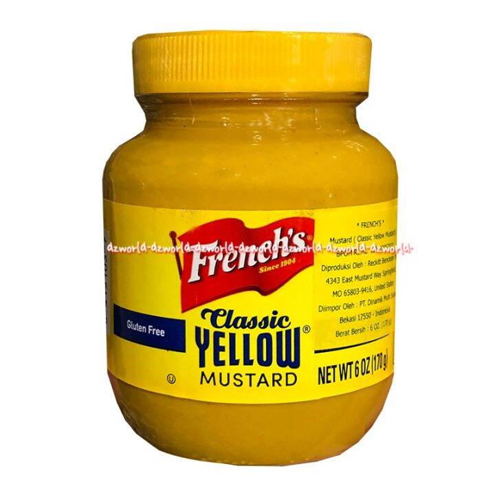 French's Classic Yellow Mustard Jar 170gr Krim Mustard Kuning Frenchs