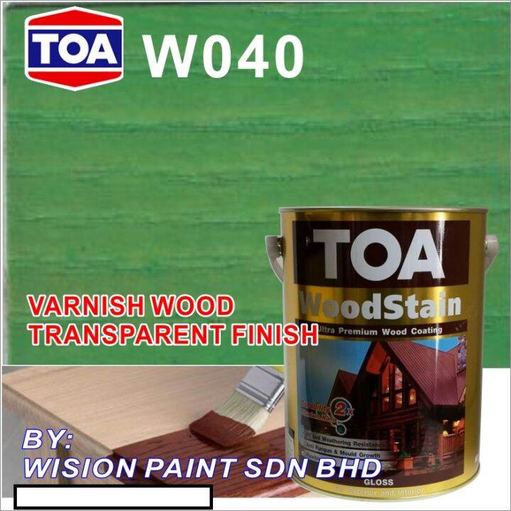 WOODSTAIN 5L W040 • TOA • Ultra Premium Wood Coating • Gloss Finish