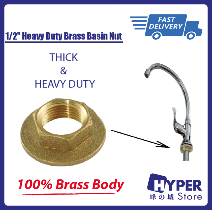 1 2'' 15mm Heavy Duty Brass Basin Nut   Lock Nut For Basin Pillar Tap 