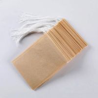 100Pcs Teabags Biodegradable Filter Paper Food Grade Eco-Friendly Drawstring Loose Herbal Medicine Strainer