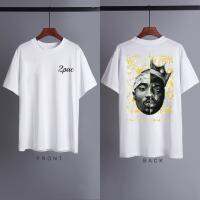 2023 New2PAC TuPac ที่กำหนดเองวินเทจแรงบันดาลใจหลวมเสื้อผ้าเสื้อยืดสำหรับผู้ชาย O Versize Tee เสื้อ