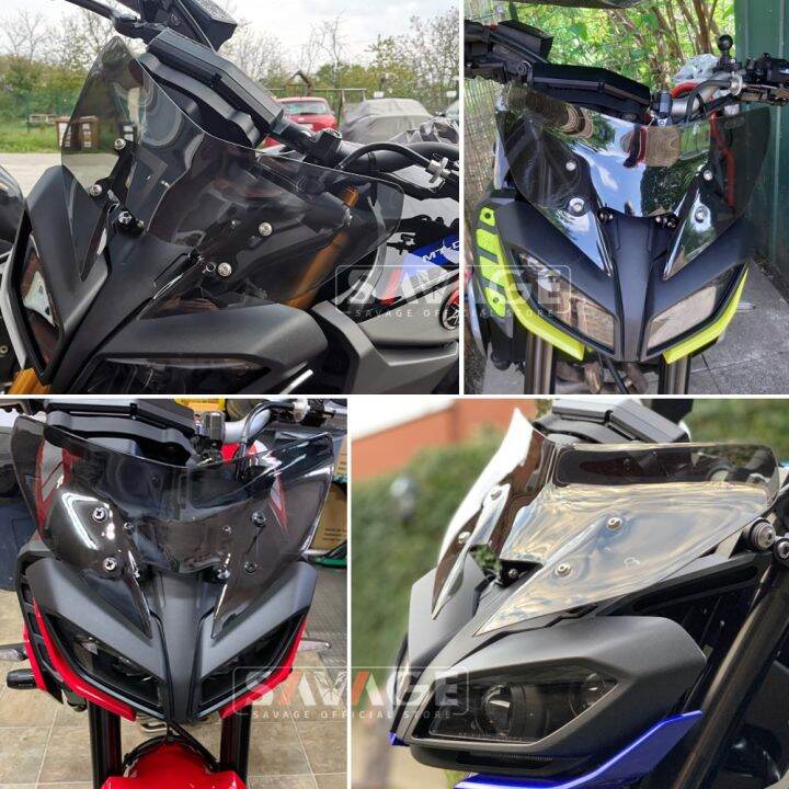 กระจกรถจักรยานยนต์สำหรับ-yamaha-mt-09-sp-fz-09-2017-2018-2019-2020กระจกรถยนต์กันลมตัวเบี่ยงที่ป้องกัน-mt09หน้าจอ-fz09-mt-fz-09