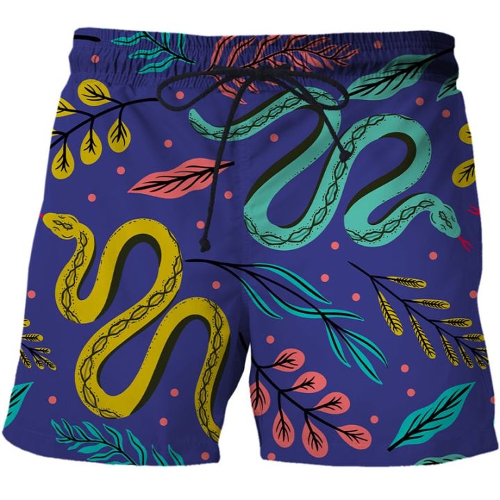 cute-serpent-3d-print-shorts-men-women-kid-y2k-boho-style-casual-short-pants-summer-oversize-cool-mens-swim-sport-beach-shorts