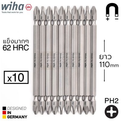 ว้าว** Wiha ดอกไขควงแฉก PH2 สองปลาย 5/10ชิ้น แบบยาว 110มม Double End Screwdriver Bits รุ่น 7441 PH2x110 พร้อมจัดส่ง ไขควง ไฟฟ้า ไขควง วัด ไฟ ไขควง ตอก ไขควง แฉก