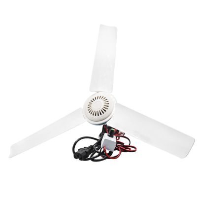 Universal DC 12V-85V Ceiling Fan Air Cooler 3 Leaves Fan for E-bike Car Bed Camping Outdoor Tent Picnic Barbecue