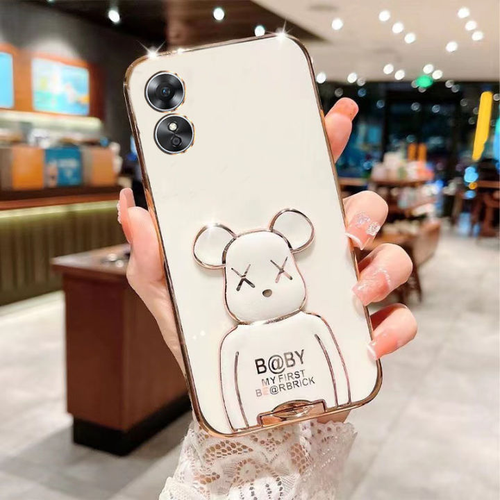 เคสโทรศัพท์ของ-oppo-a38-a18-a58-10pro-reno-a17-a98-a17k-reno-8t-5g-ฝาหลังสุดหรู3มิติพร้อมที่ใส่หมี