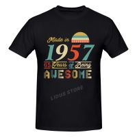 Made In 1957 65 Years Of Being Awesome 65Th Birthday Gift T Shirt Clothing Tshirt Cotton Graphics Tshirt Tee Gildan