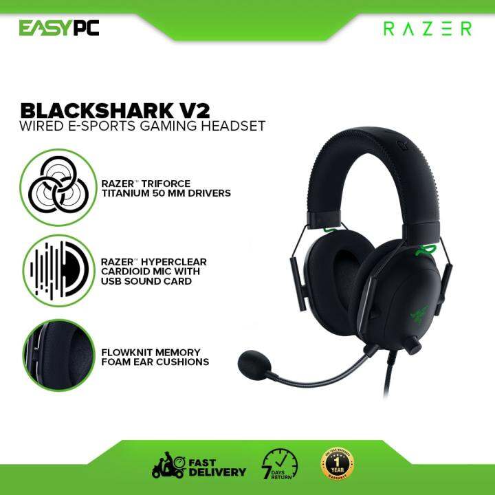 Razer BlackShark V2 Wired E-sports Headset RZ04-03230100-R3M1 1ION ...