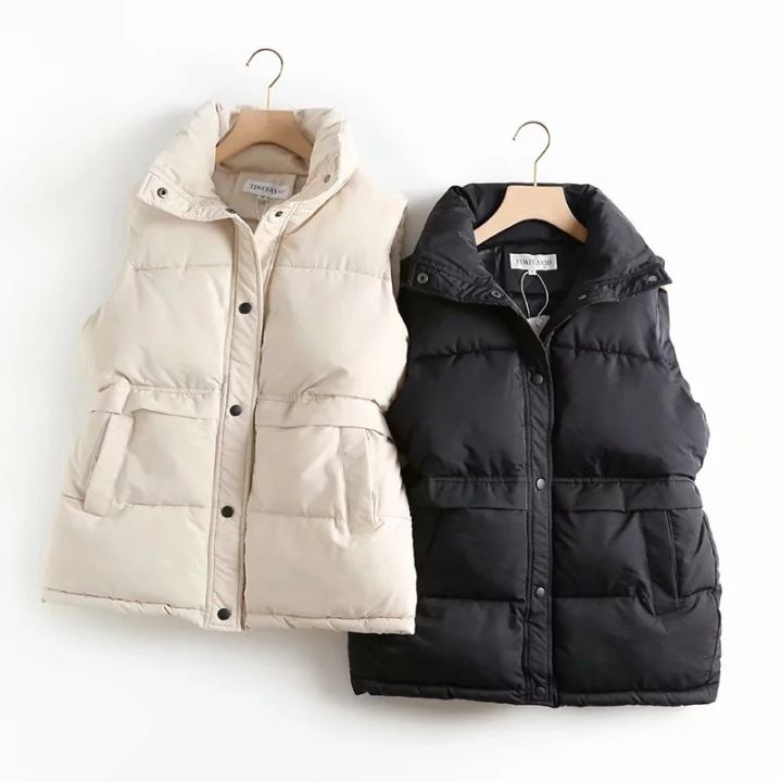2023-autumn-winter-women-solid-loose-vest-drawstring-stand-collar-long-vest-jacket-cotton-padded-women-windproof-warm-waistcoat