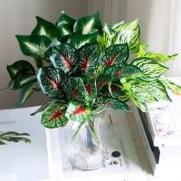 Plastic Simulation Pattern Green Plants Potted Leaves 27 Branches Artificial Room Decoration