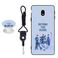 BTS เคสโทรศัพท์สำหรับ Samsung Galaxy J3 Pro 2017/J330/J3308ซิลิคอนนุ่มกรณีที่มีรูปแบบเดียวกันแหวนและเชือก